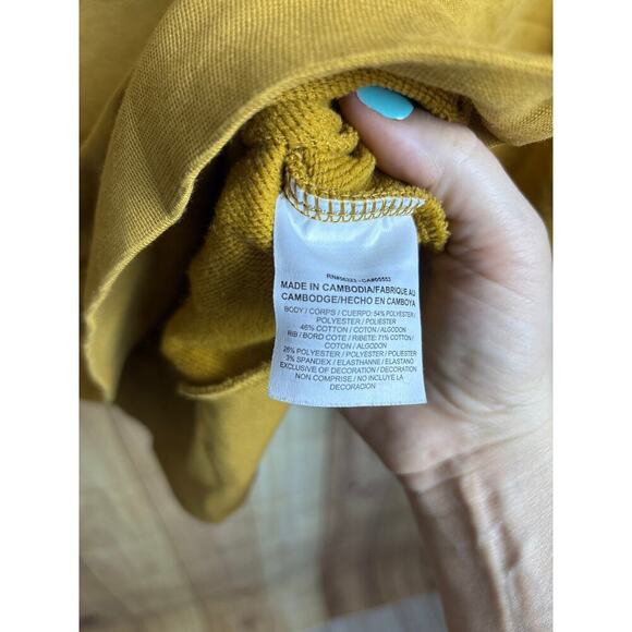 Nike Crewneck Pullover Shoulder Cutouts Sweatshirt Golden Brown Women's Size M - Picture 6 of 7